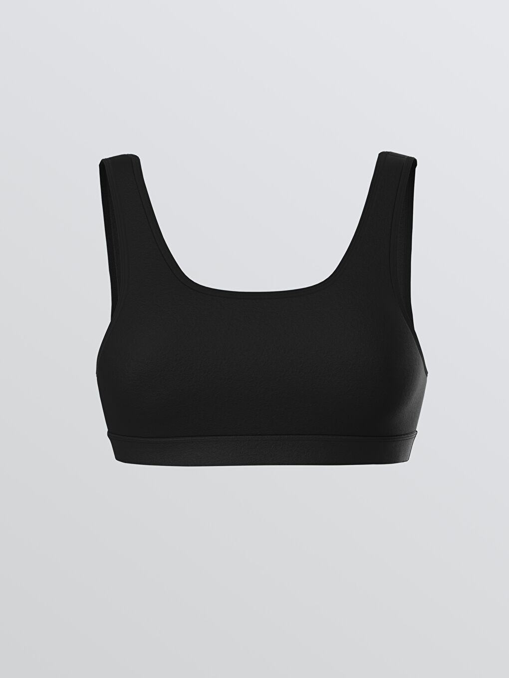 Siyah U Yaka Düz Büstiyer 2'li Paket-2