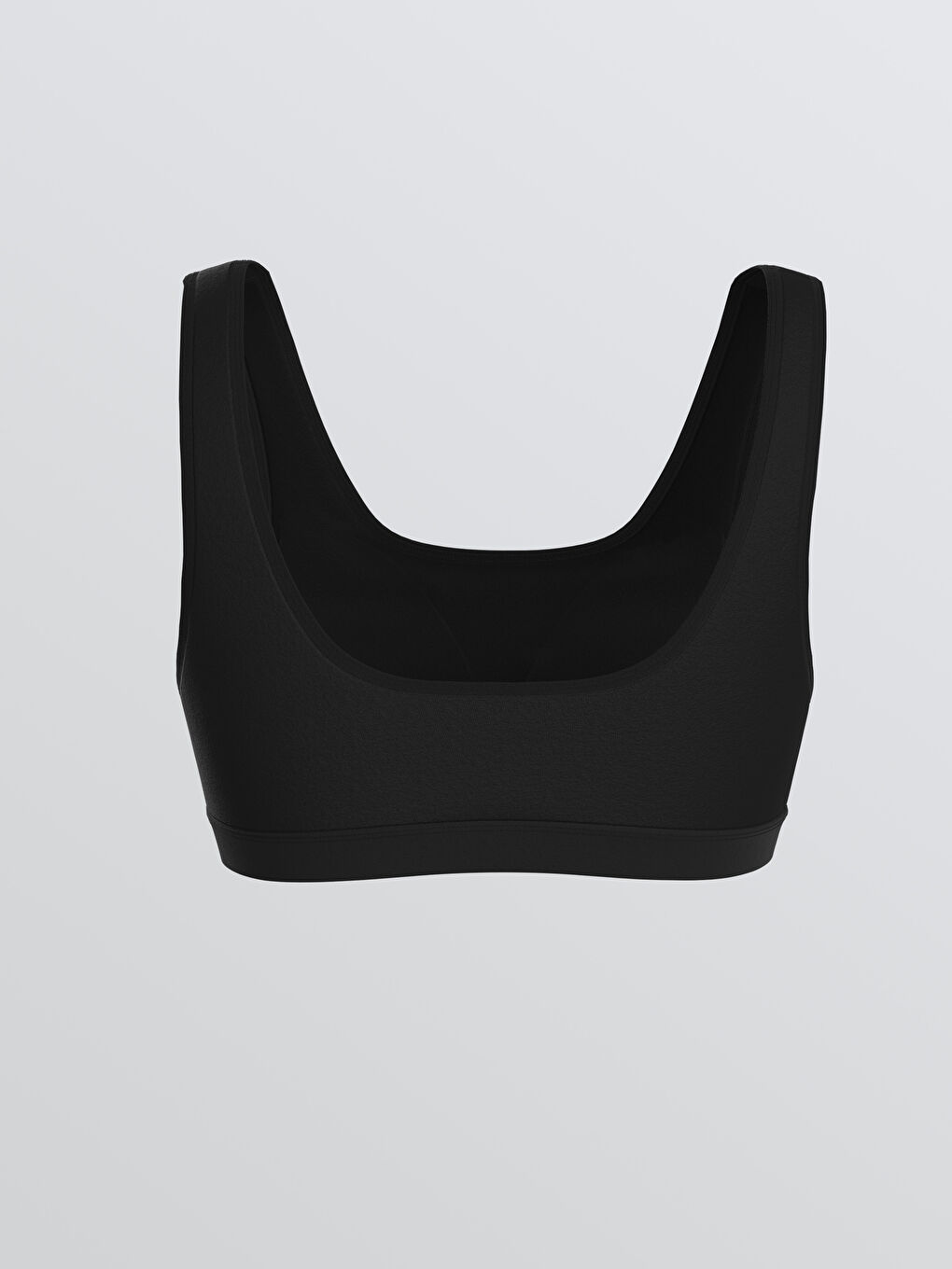 Siyah U Yaka Düz Büstiyer 2'li Paket-6