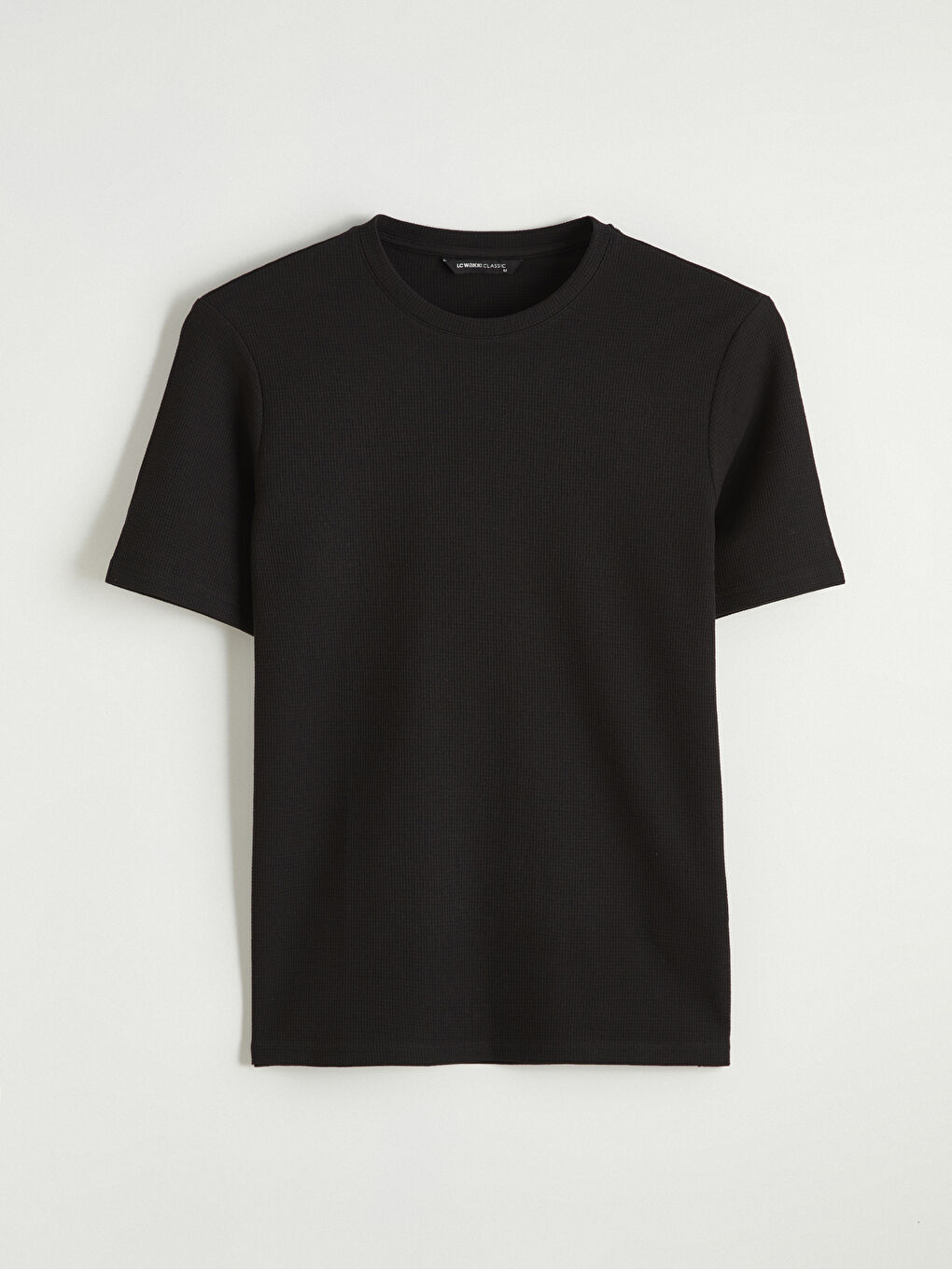 Siyah Bisiklet Yaka Erkek Tişört