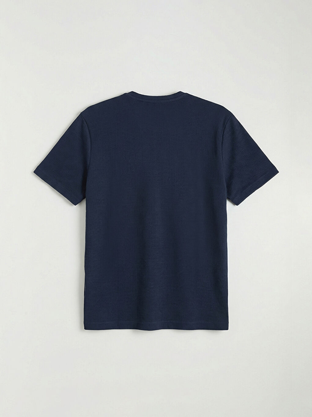 Lacivert Bisiklet Yaka Erkek Tişört-1