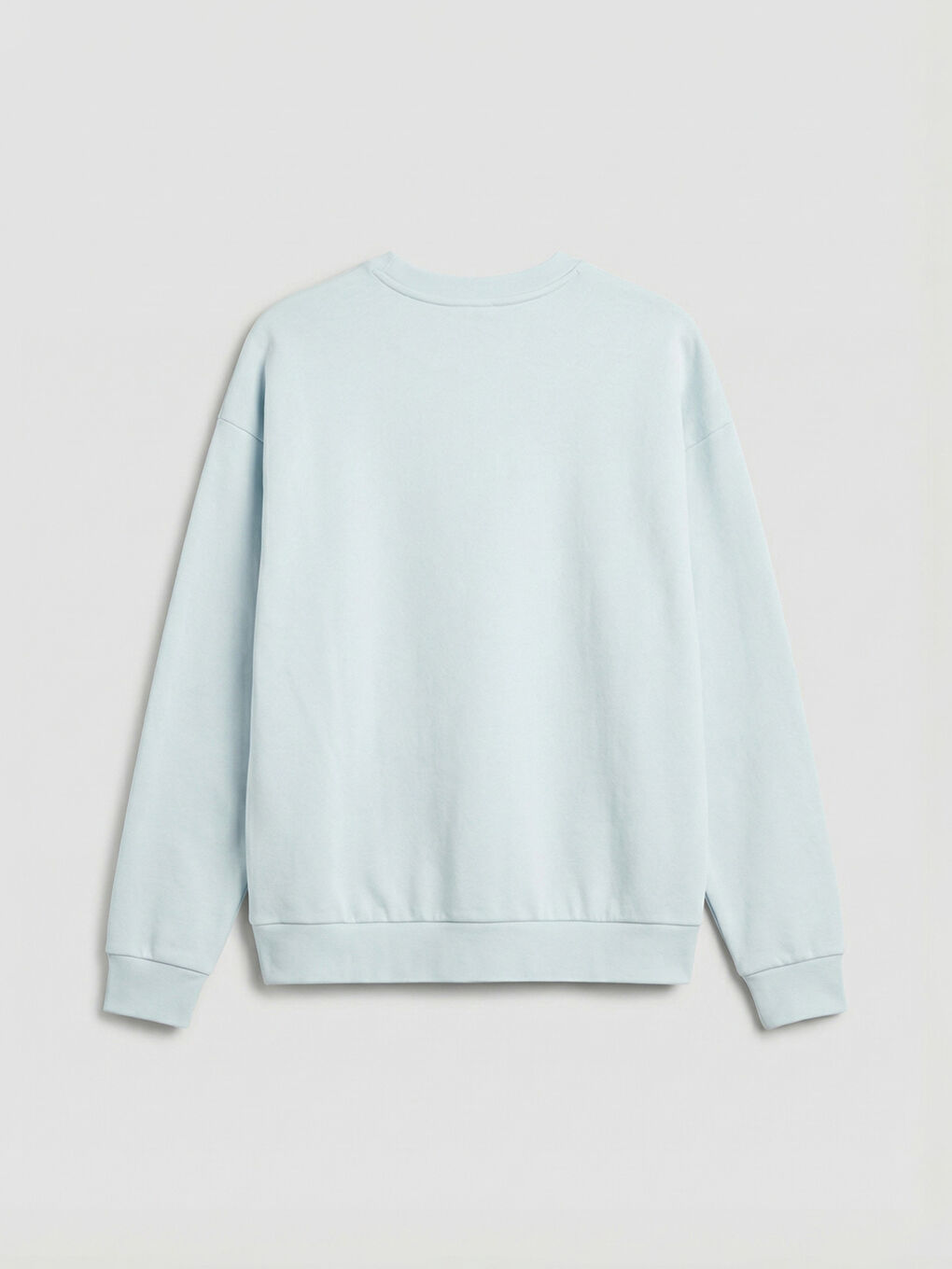 Mavi Bisiklet Yaka Baskılı Erkek Kalın Sweatshirt-1