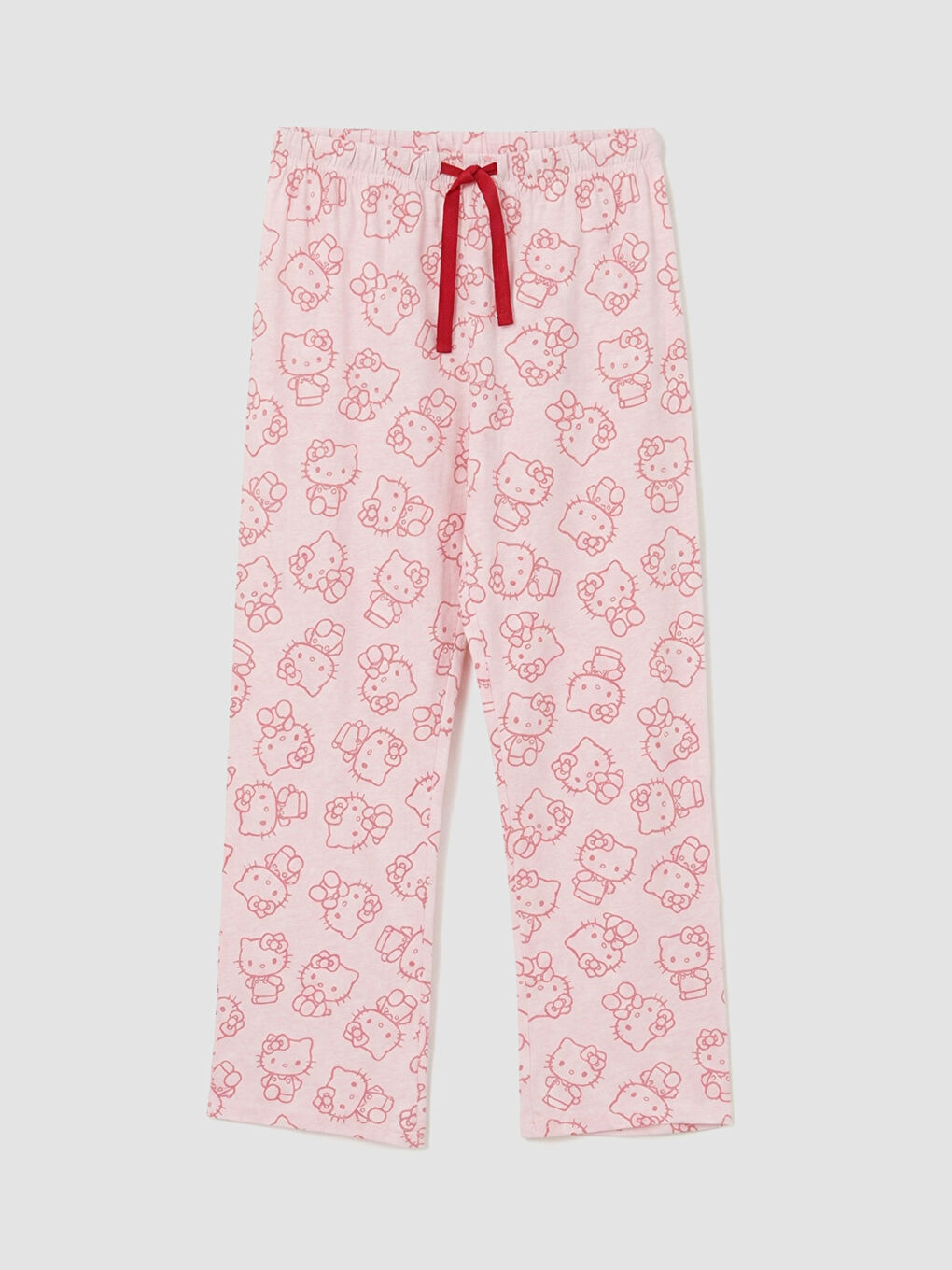 Pembe Hello Kitty Baskılı Kadın Pijama Takım-3