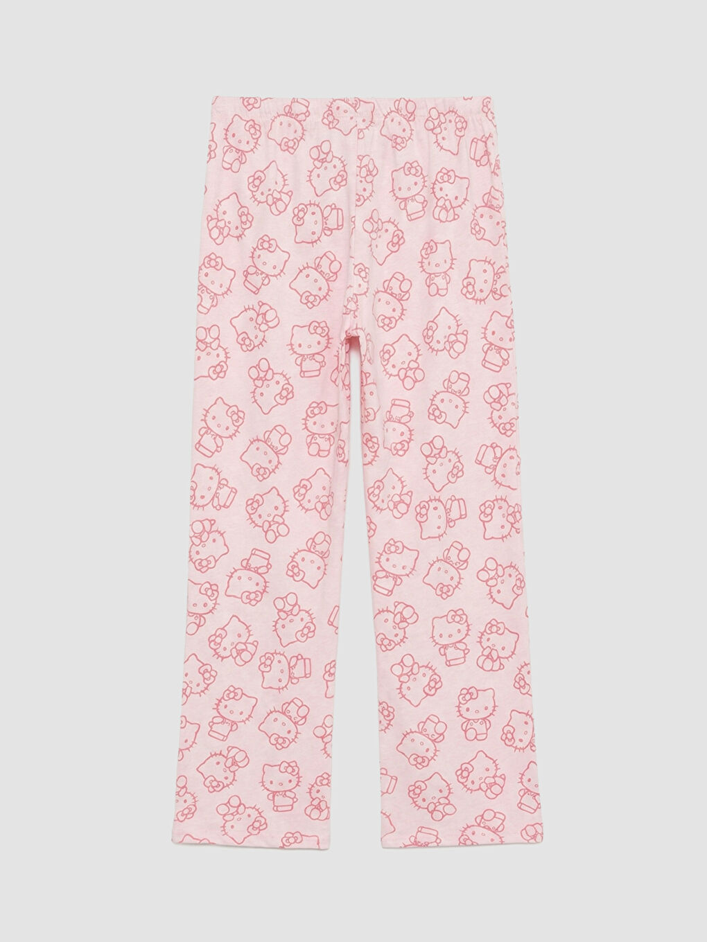 Pembe Hello Kitty Baskılı Kadın Pijama Takım-4