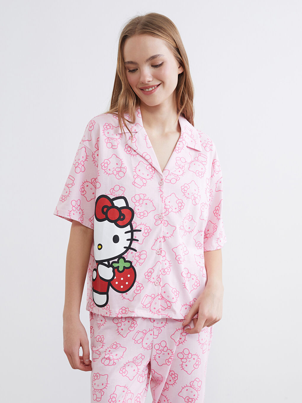 Hello Kitty Print Women's Pajama Set-1