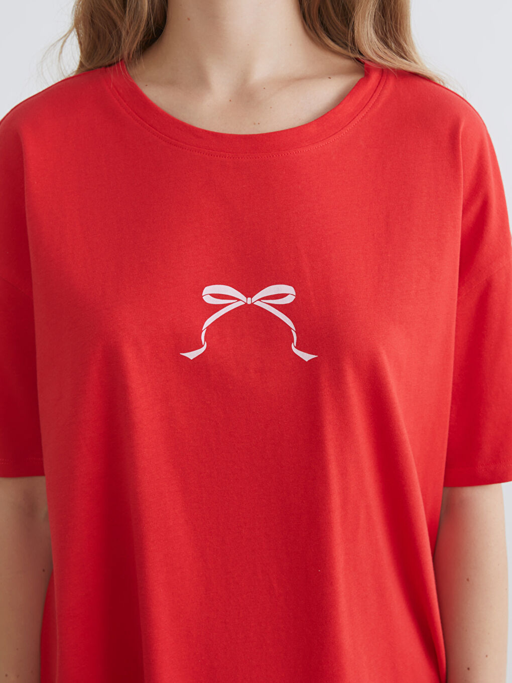 طقم بيجاما أحمر امرأة-2