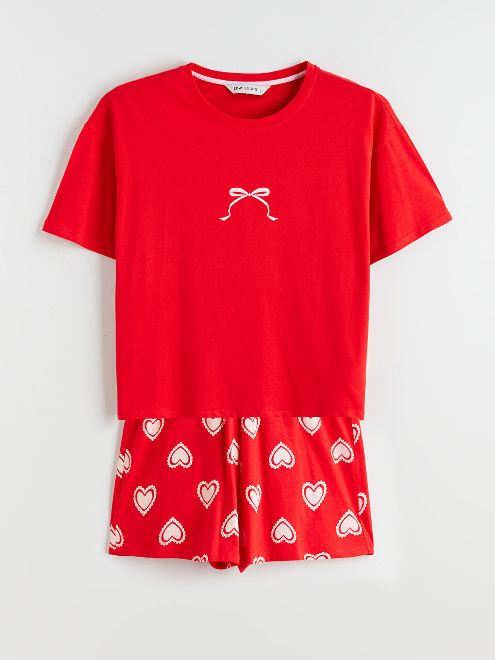 طقم بيجاما أحمر امرأة-4