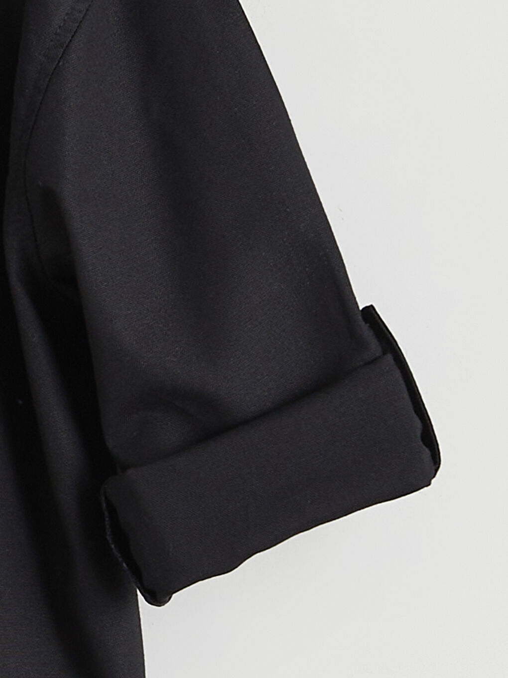 Siyah Basic Erkek Çocuk Gömlek-1