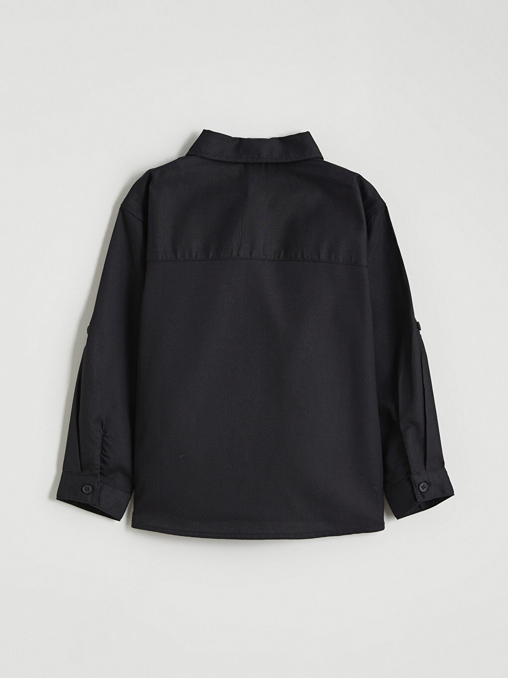 Siyah Basic Erkek Çocuk Gömlek-3