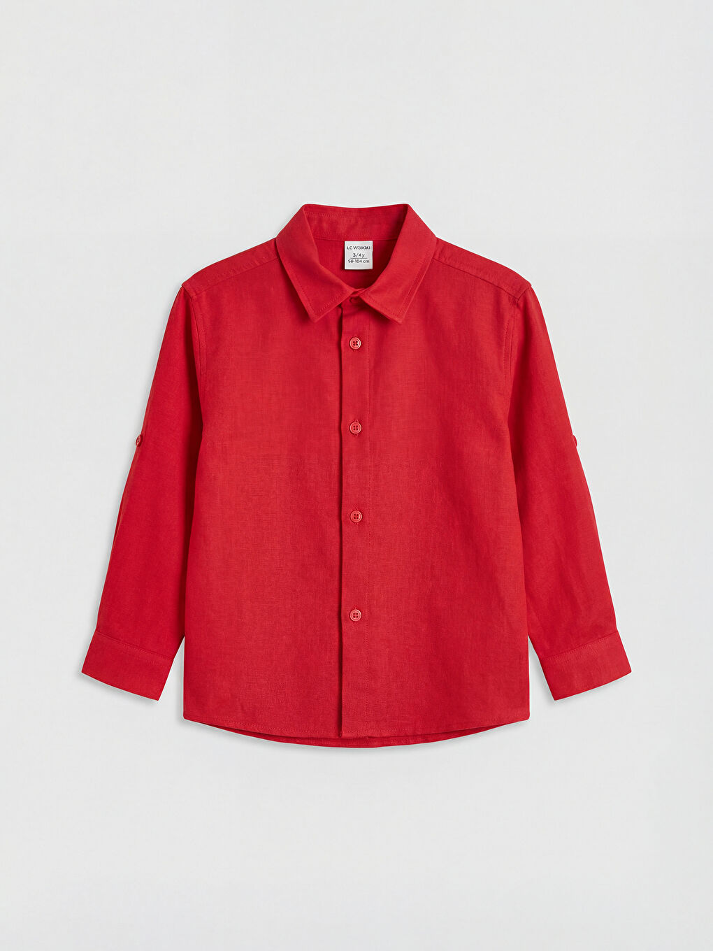 Kırmızı Basic Erkek Çocuk Gömlek