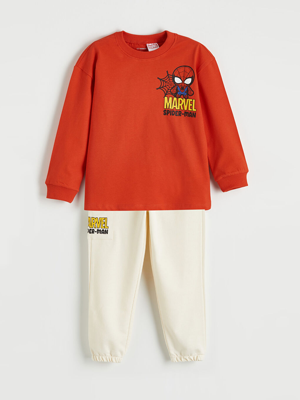 Kırmızı Spider-Man Baskılı Erkek Çocuk Eşofman Takım-1