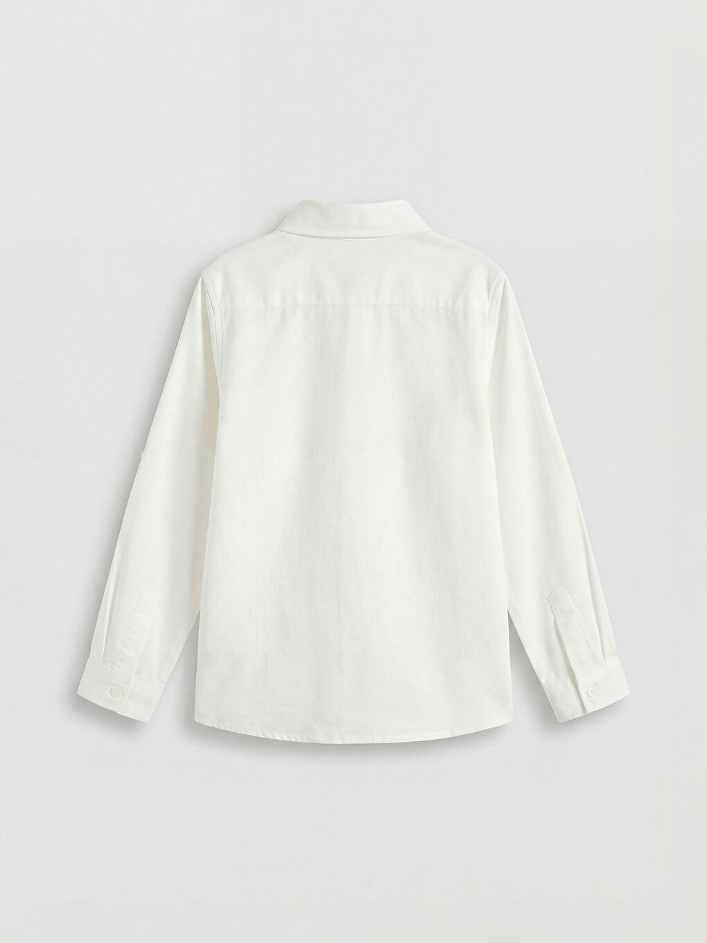 Beyaz Uzun Kollu Erkek Çocuk Gabardin Gömlek ve Papyon-1