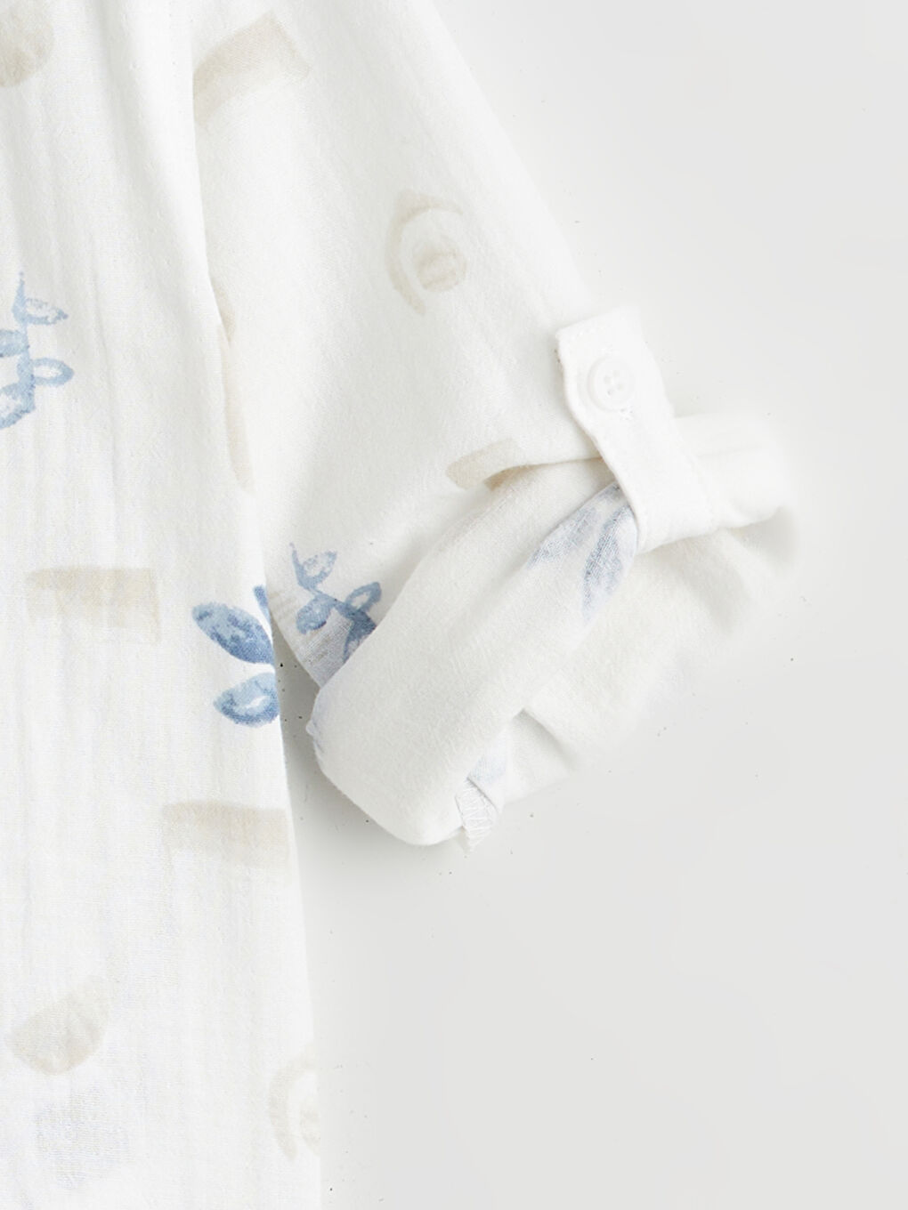 Ekru Hakim Yaka Uzun Kollu Erkek Çocuk Gömlek-1