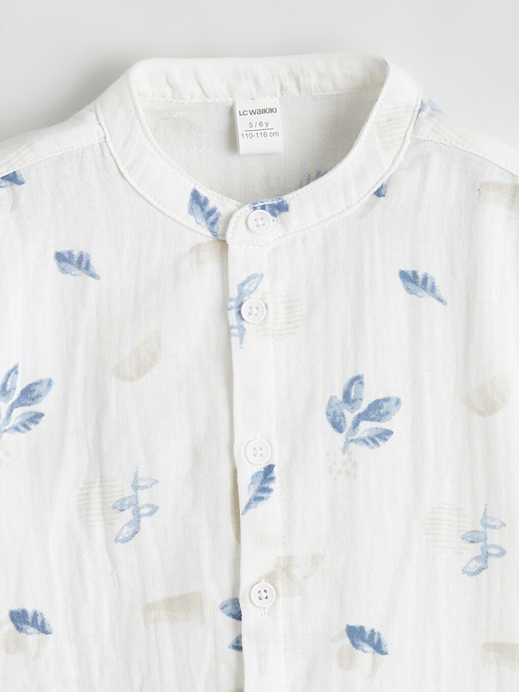 Ekru Hakim Yaka Uzun Kollu Erkek Çocuk Gömlek-2