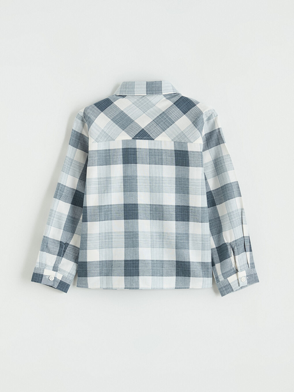 Lacivert Ekose Erkek Çocuk Gömlek-2