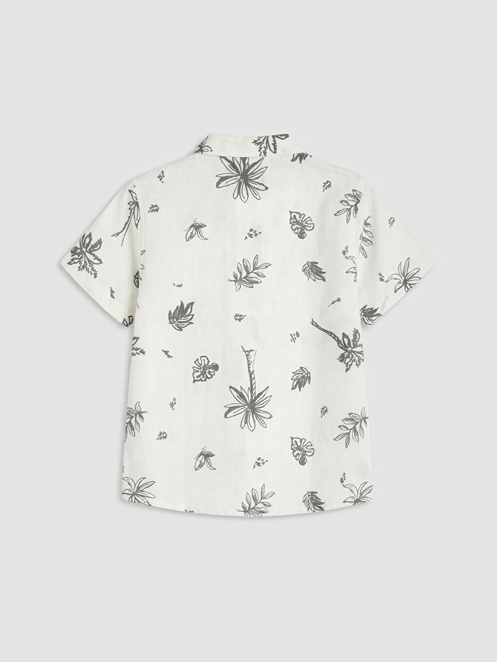 Ekru Erkek Çocuk Kısa Kollu Gömlek-1