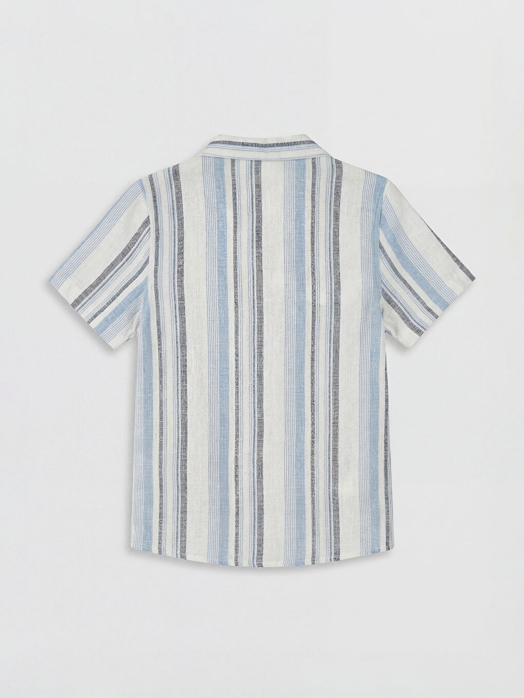 Mavi Çizgili Erkek Çocuk Gömlek-1