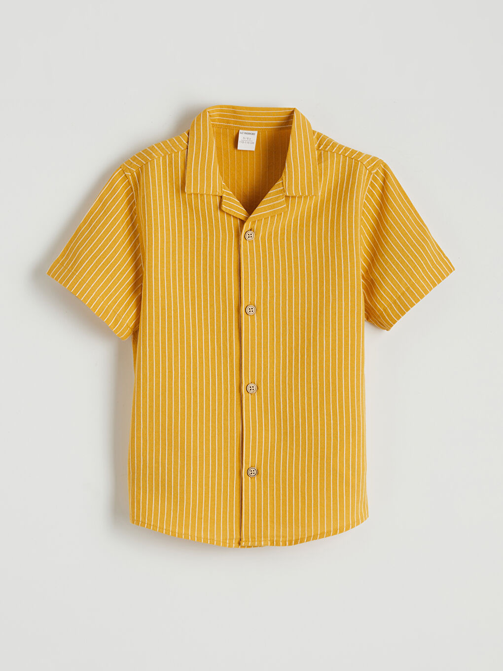 Sarı Çizgili Erkek Çocuk Gömlek ve Pantolon	-1