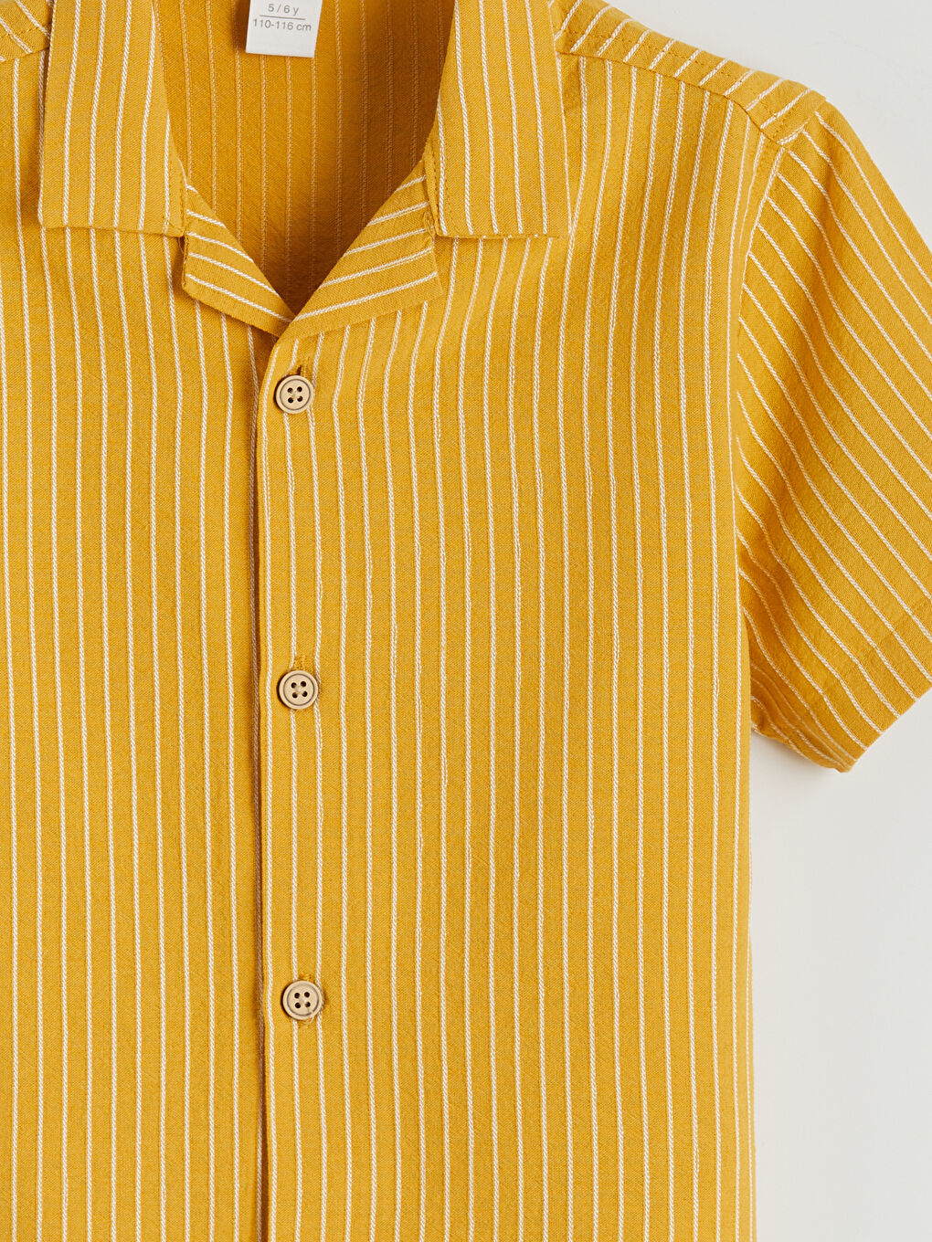 Sarı Çizgili Erkek Çocuk Gömlek ve Pantolon	-5