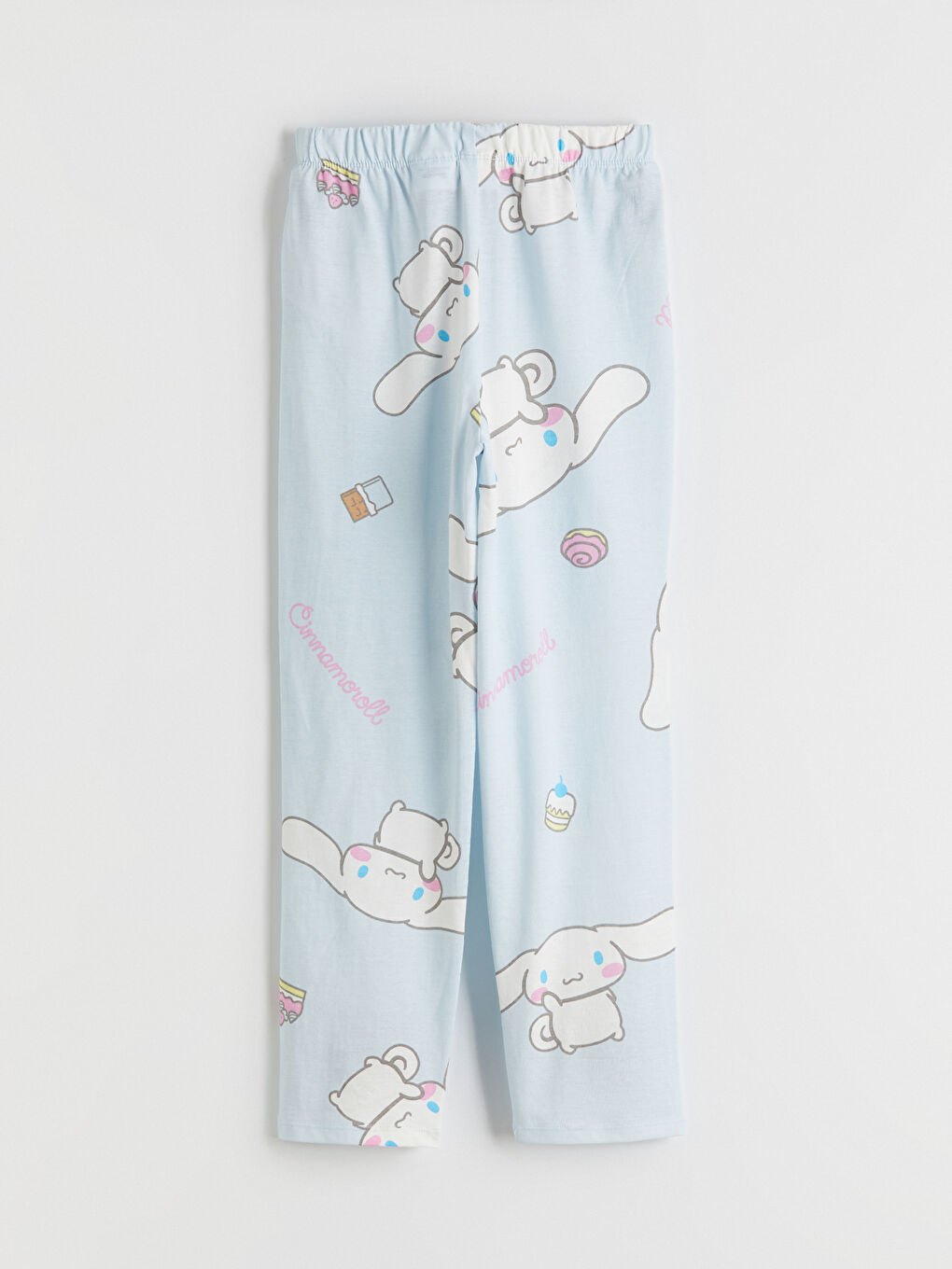 Mavi Bisiklet Yaka Cinnamoroll Baskılı Kız Çocuk Pijama Takımı-6
