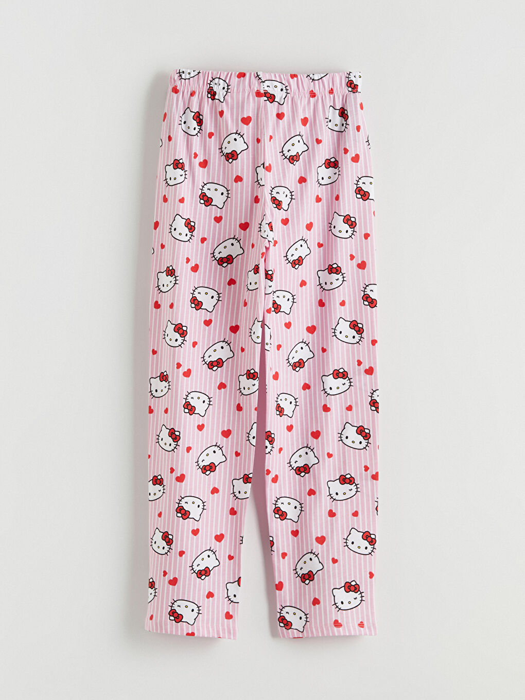 Pembe Bisiklet Yaka Hello Kitty Baskılı Kız Çocuk Pijama Takımı-6