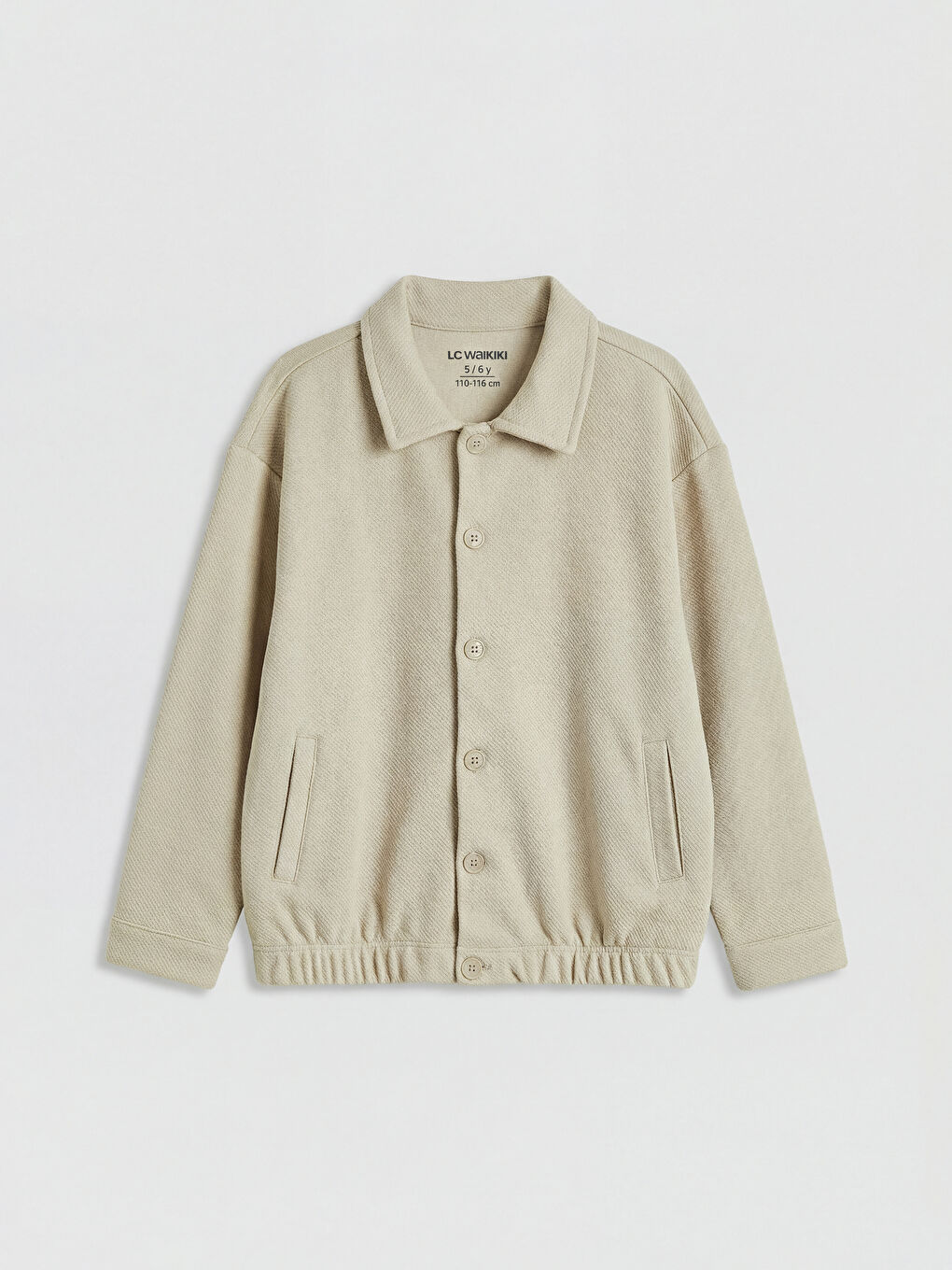 Bej Uzun Kollu Erkek Çocuk Gömlek