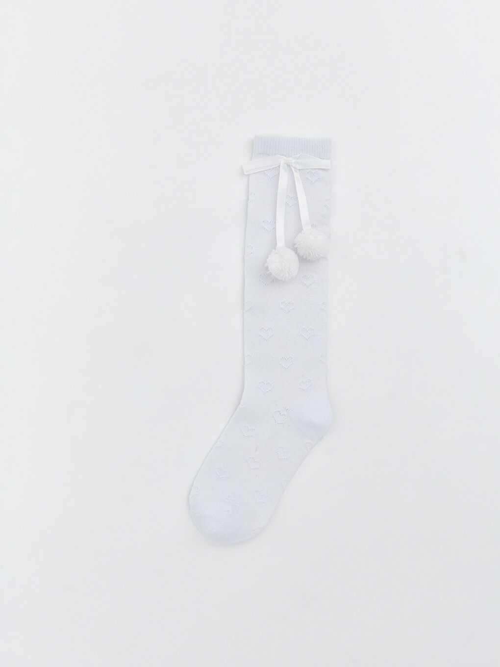 Čarape do kolena za devojčice sa detaljem pompona
