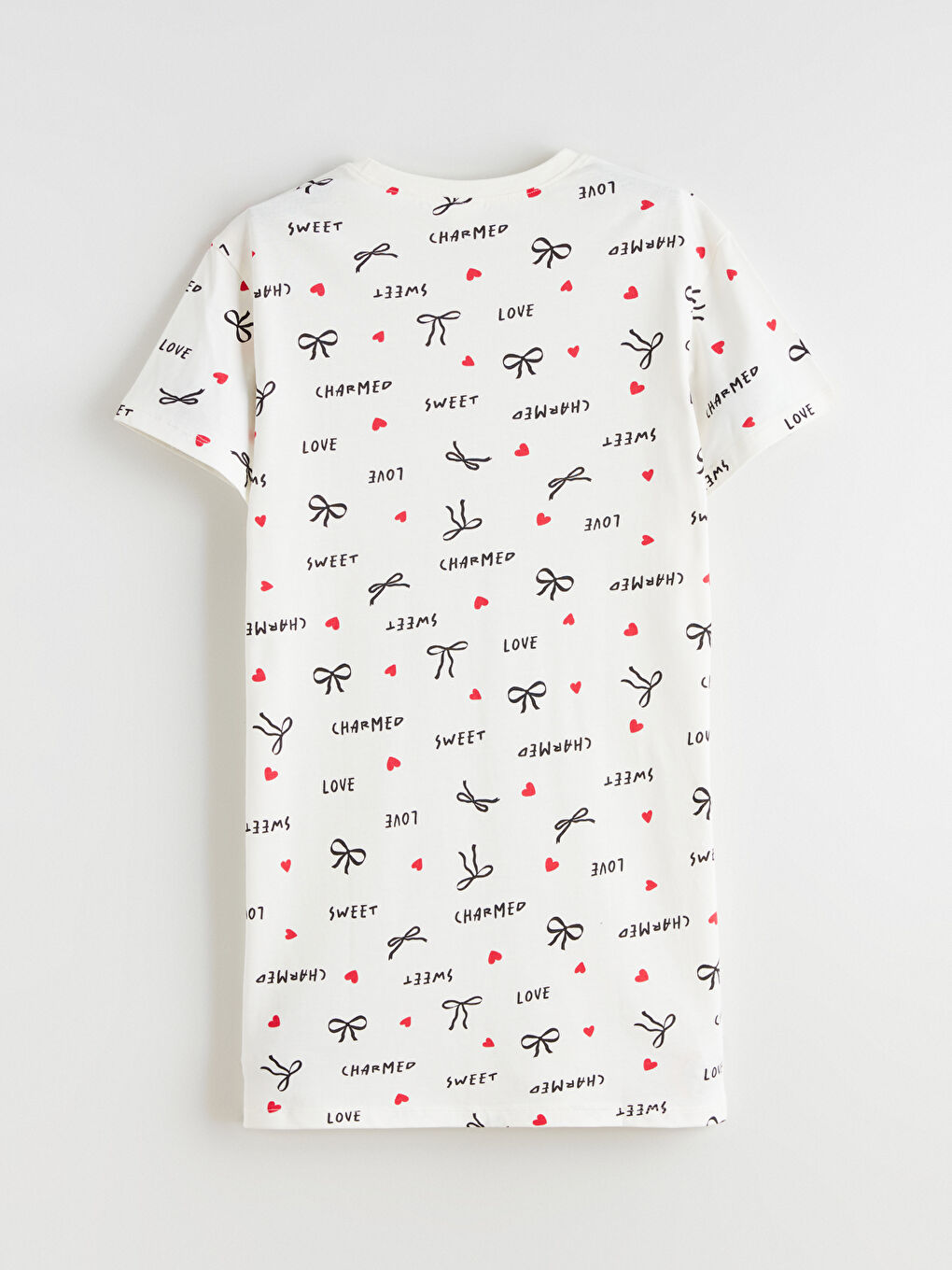 Ekru Desenli Kız Çocuk Gecelik-2