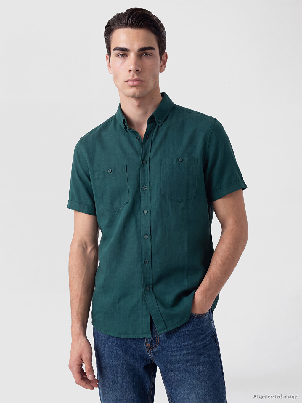 Chemise Homme Popeline Coupe Régulière