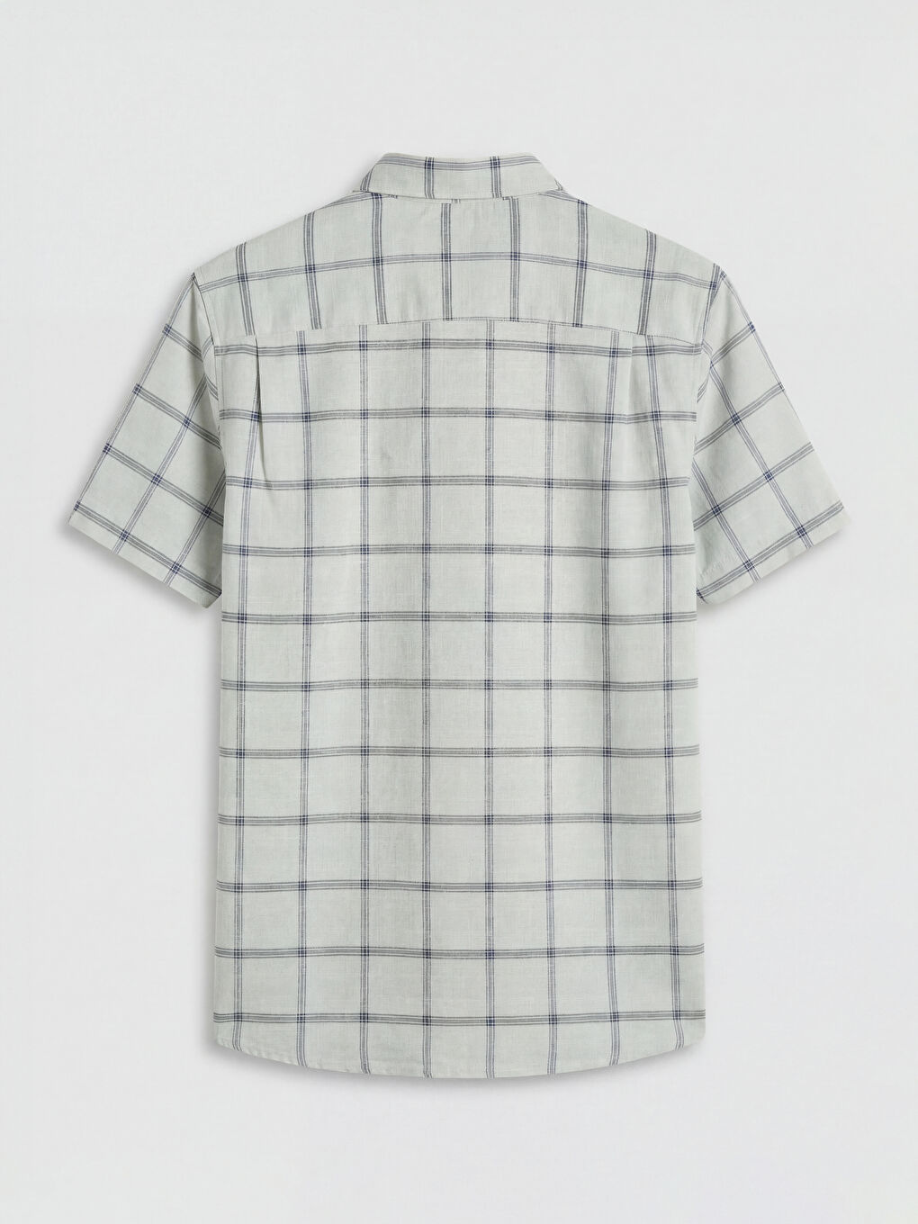 قميص رجالي بوبلين كاروهات بقصة عادية-1