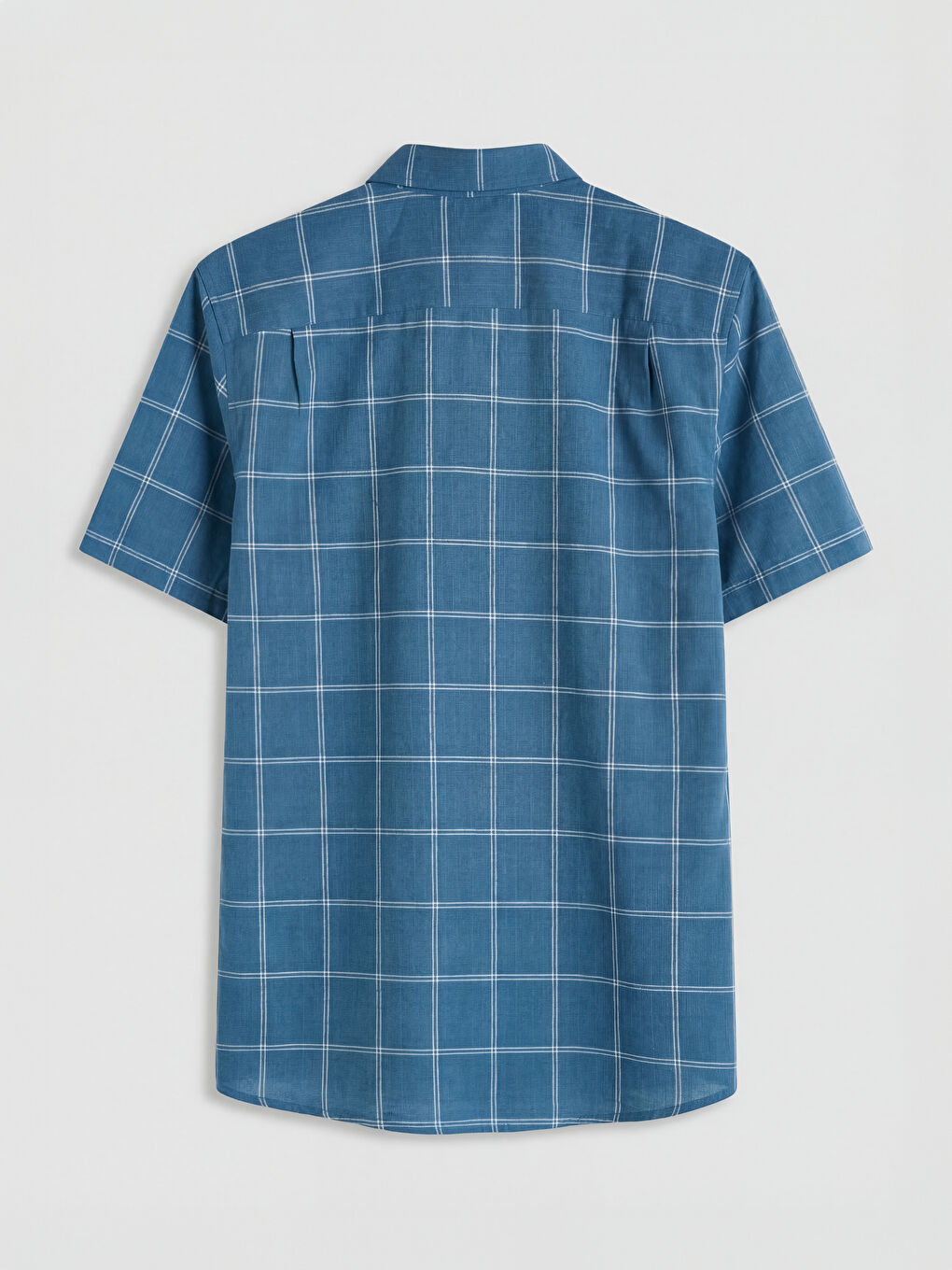 قميص رجالي بوبلين كاروهات بقصة عادية-1