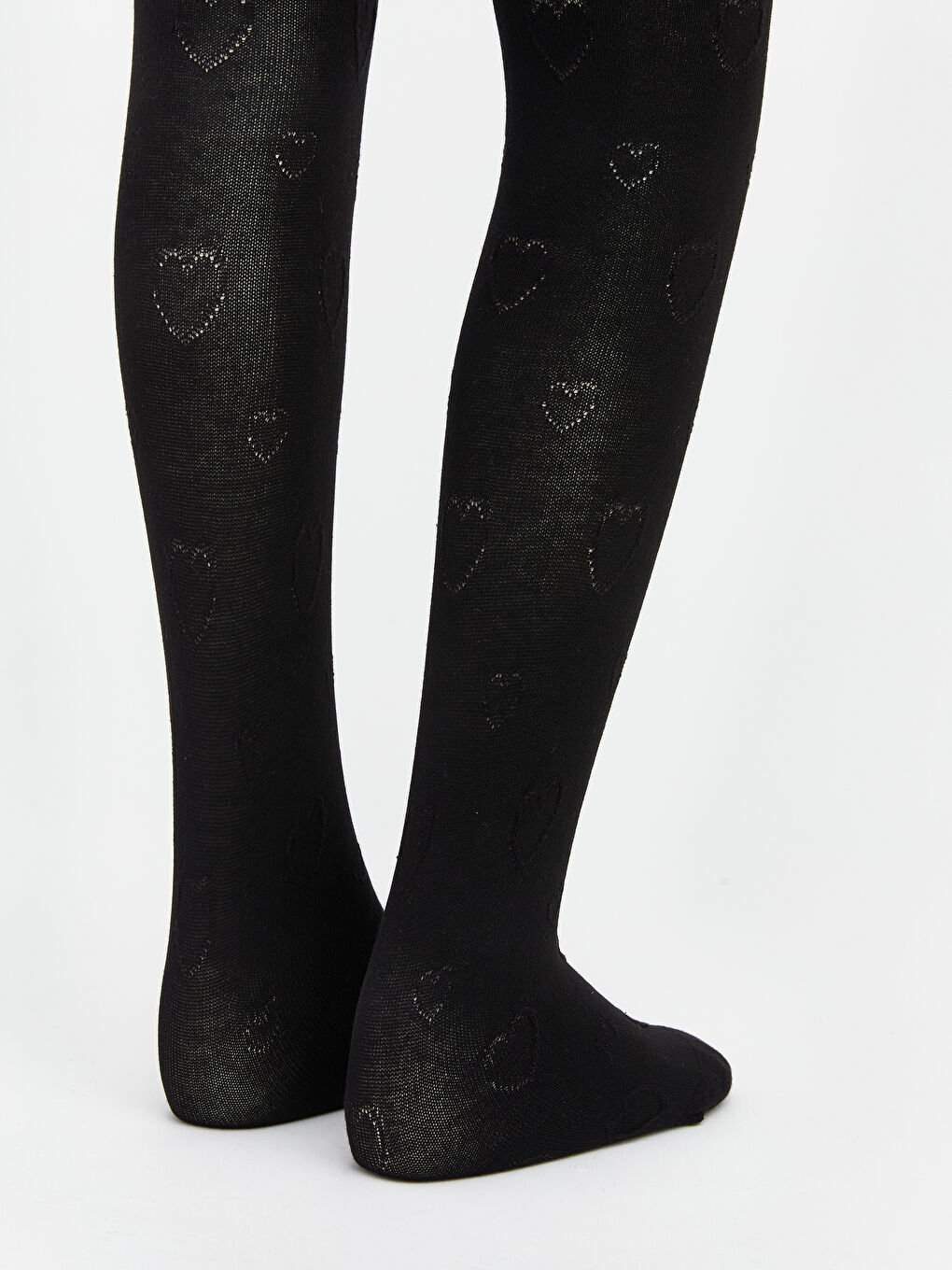 Beyaz Desenli Kız Çocuk Külotlu Çorap 2'li-2