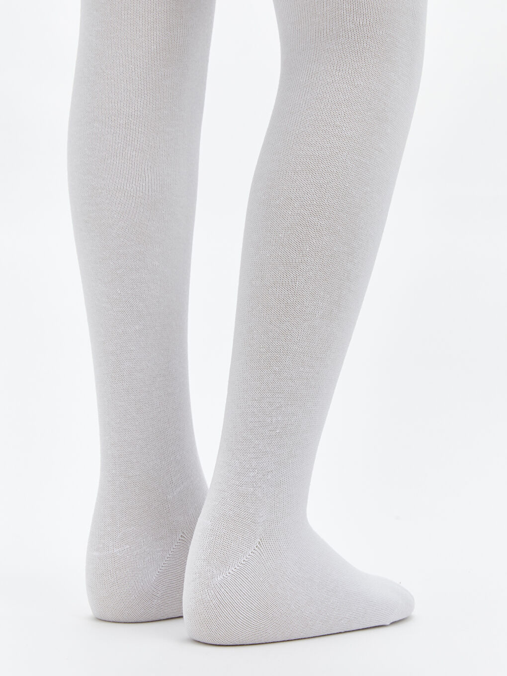 Beyaz Basic Kız Çocuk Külotlu Çorap 2'li-4