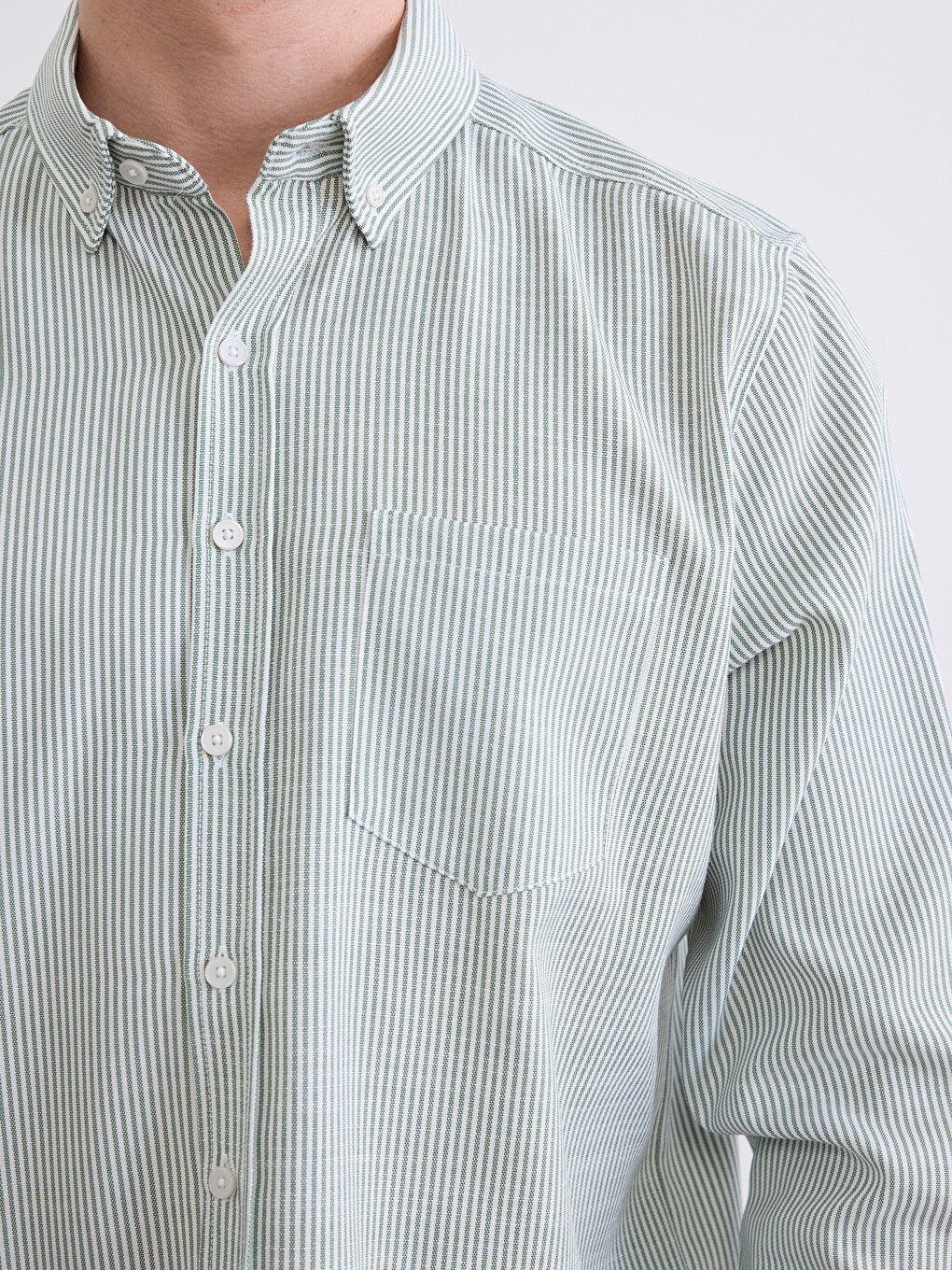 Regular Fit Striped Oxford Men's Shirt-2