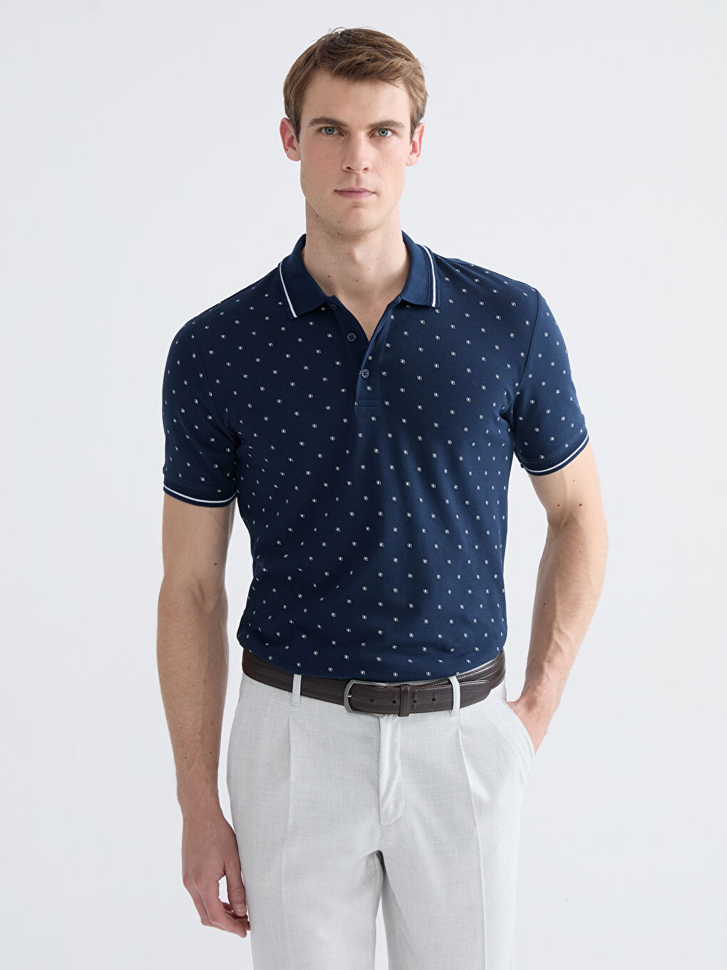 Мужчины Синий Футболка