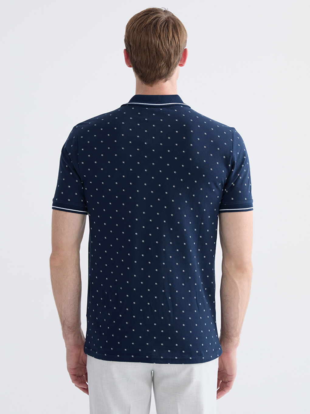 Мужчины Синий Футболка-3