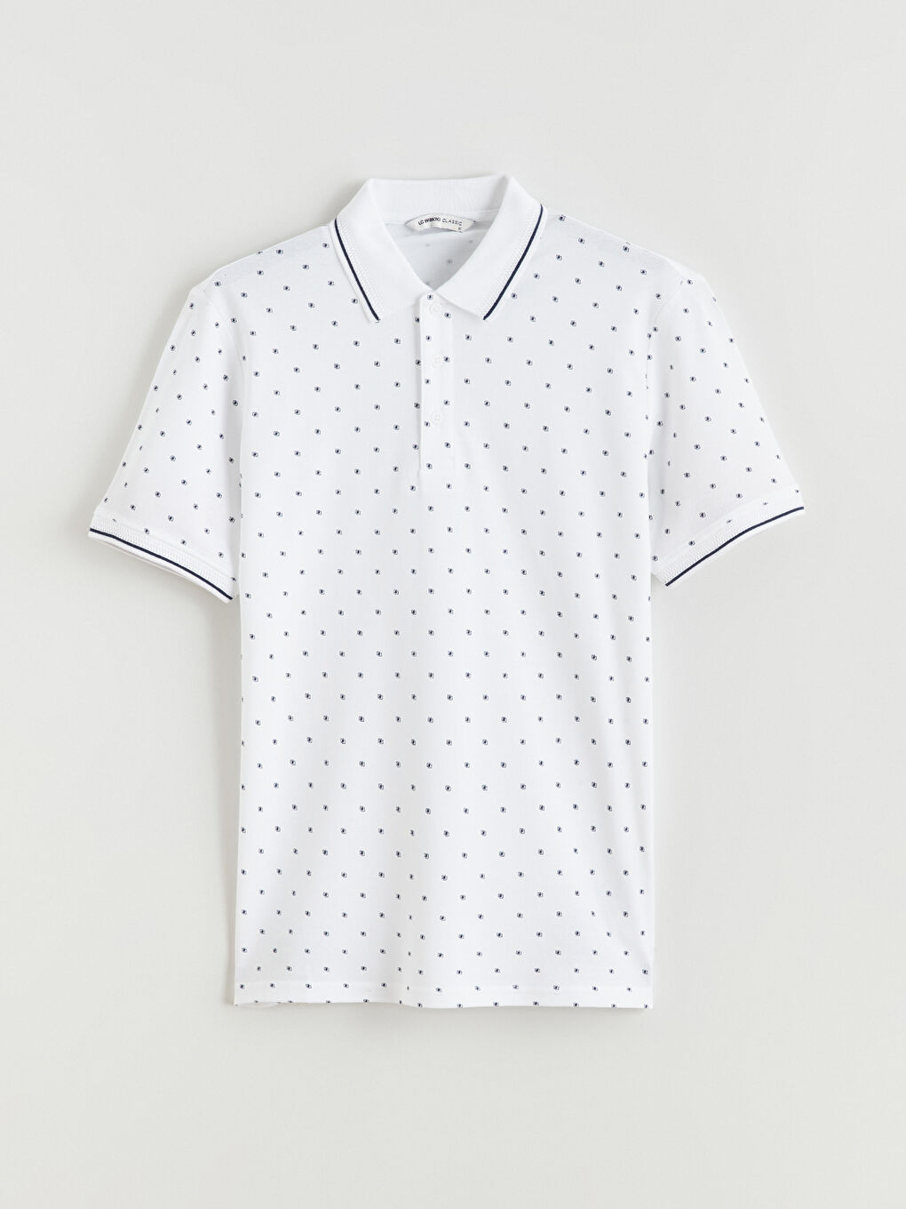 Gemustertes Regulär Fit Herren Rollkragen T-Shirt-4