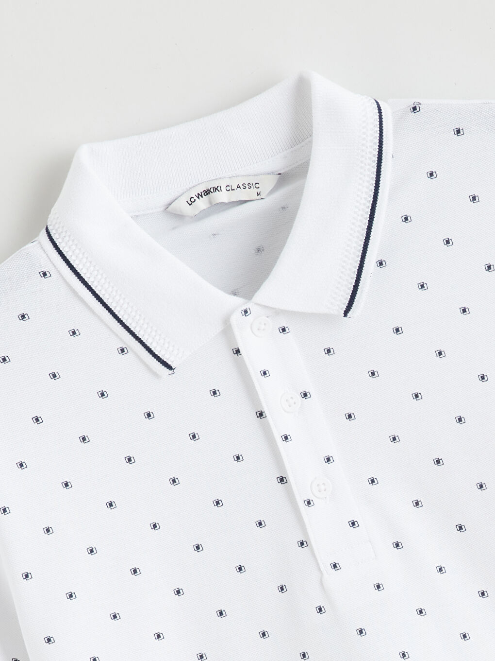 Gemustertes Regulär Fit Herren Rollkragen T-Shirt-5