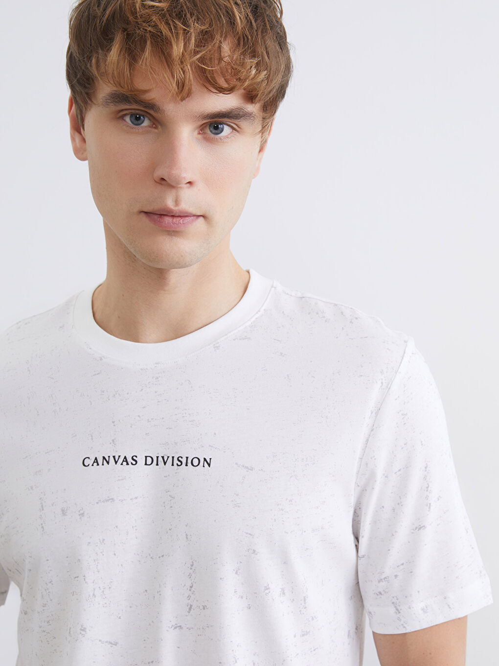 Футболка мужская джерси с принтом с круглым вырезом-2