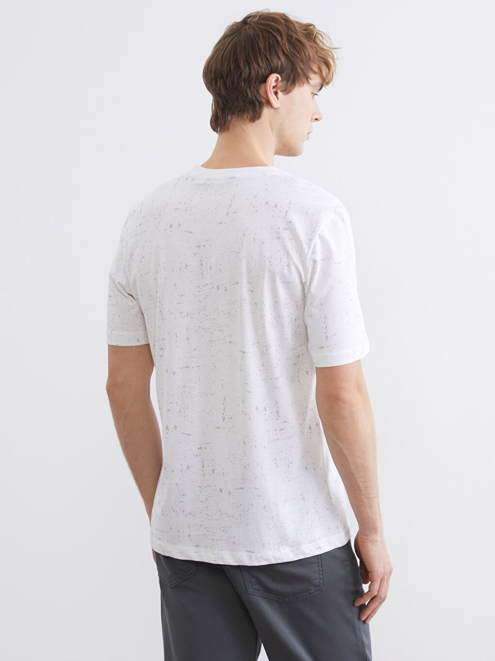 Футболка мужская джерси с принтом с круглым вырезом-3