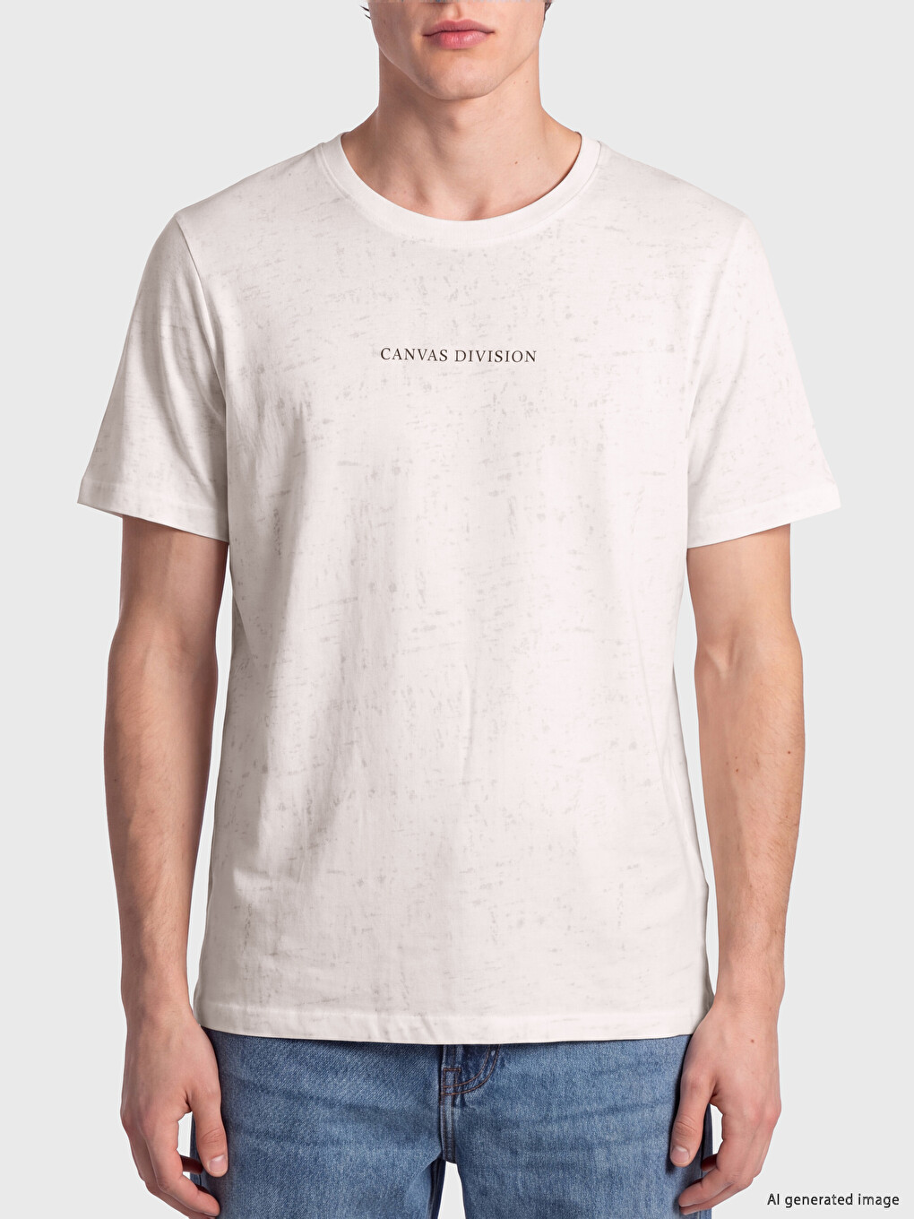 Plus Size Crew Neck Printed Cotton Men's T-shirt-2