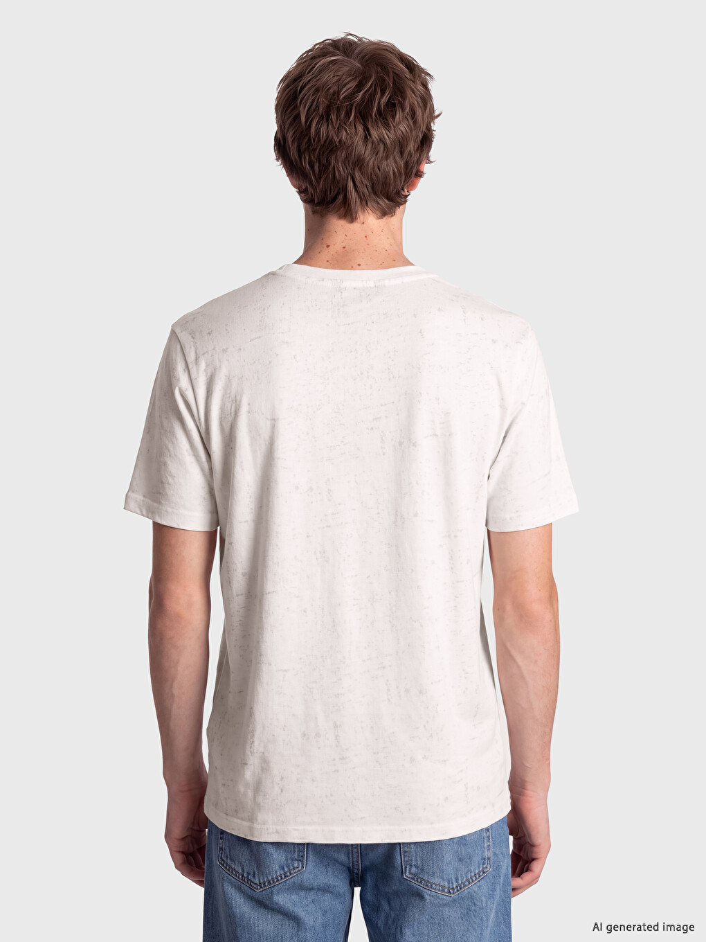 Plus Size Crew Neck Printed Cotton Men's T-shirt-3