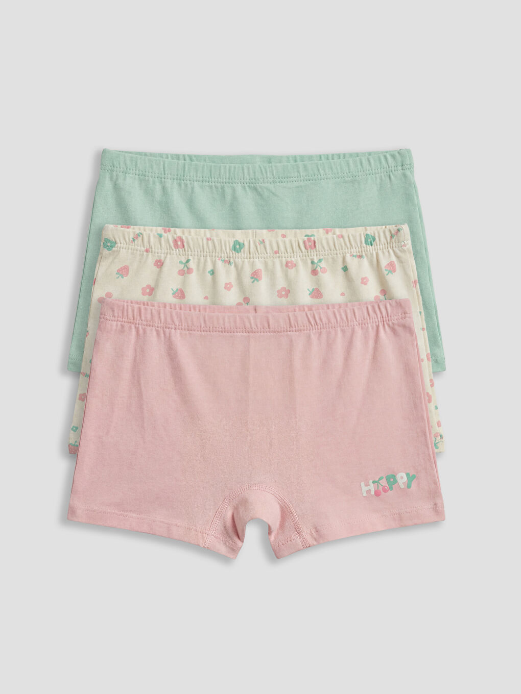 سراويل بوكسر منقوشة للبنات - عبوة من 3 قطع-1