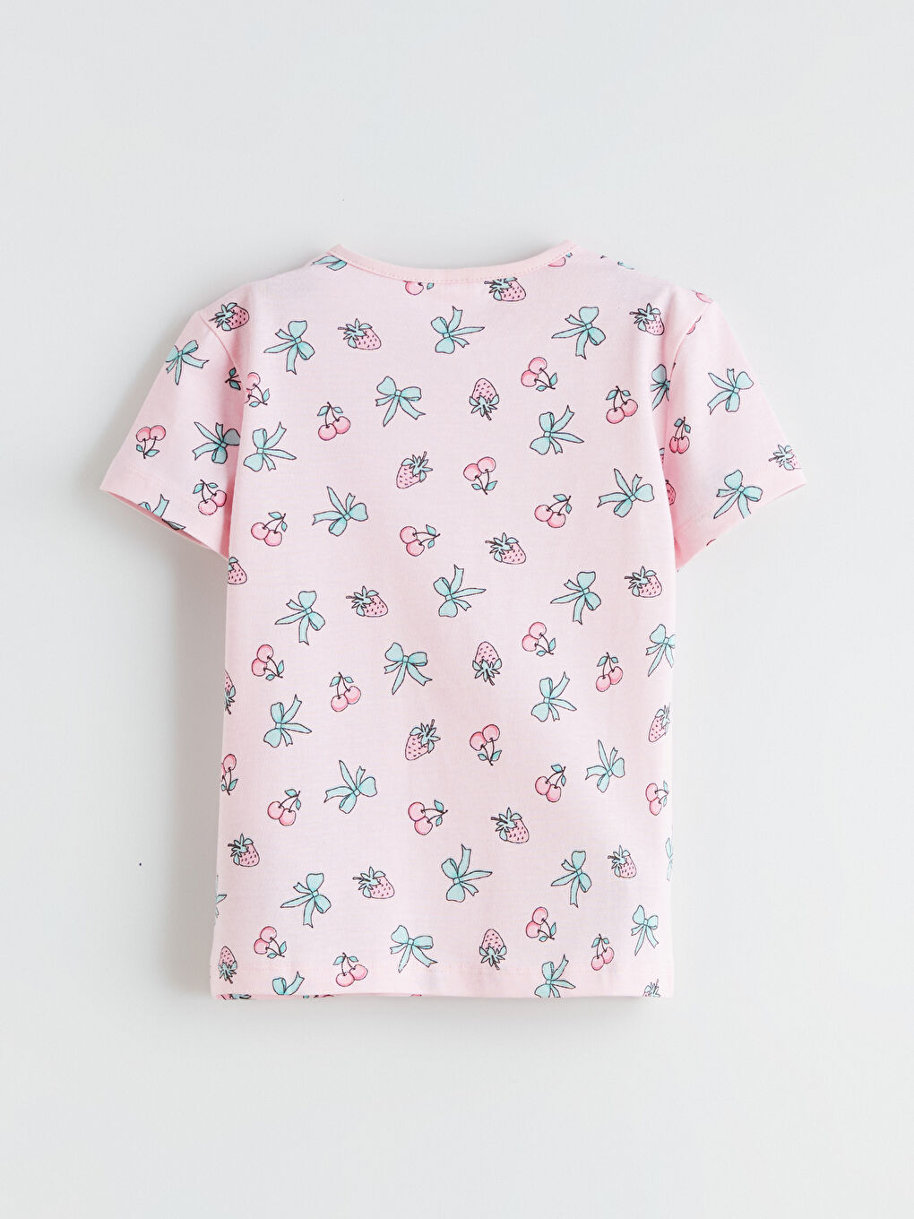 Crew Neck Printed Girls' Pyjama Set-4