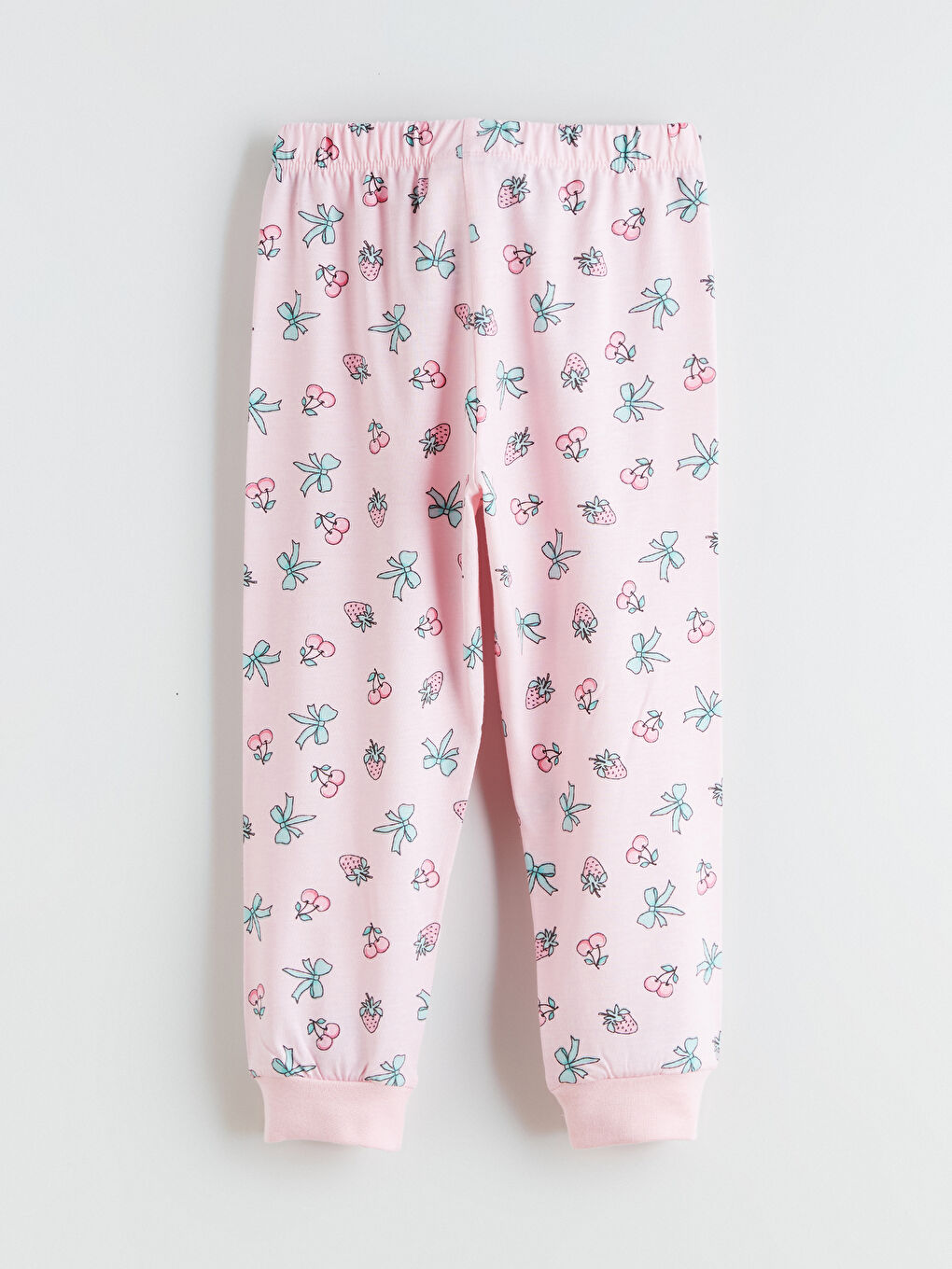 Crew Neck Printed Girls' Pyjama Set-6