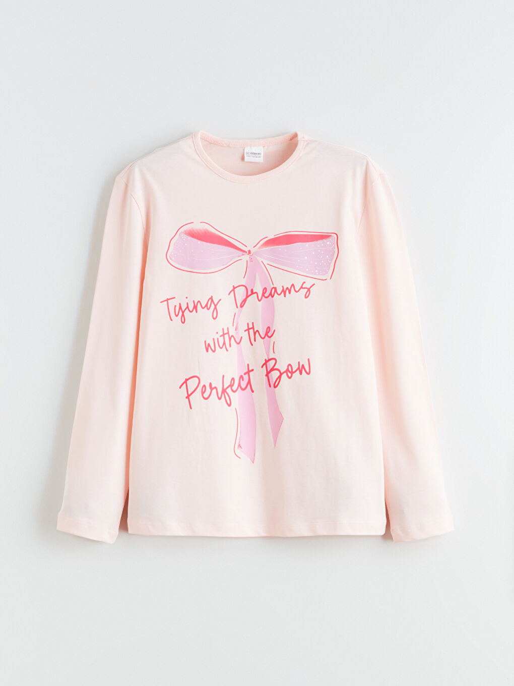 طقم بيجامة للبنات بياقة دائرية-1