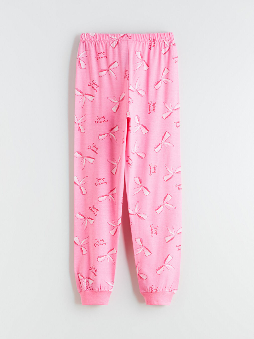 طقم بيجامة للبنات بياقة دائرية-4