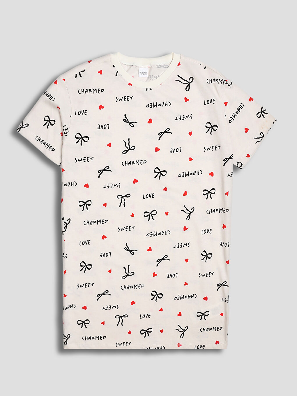 قميص نوم بياقة دائرية للبنات