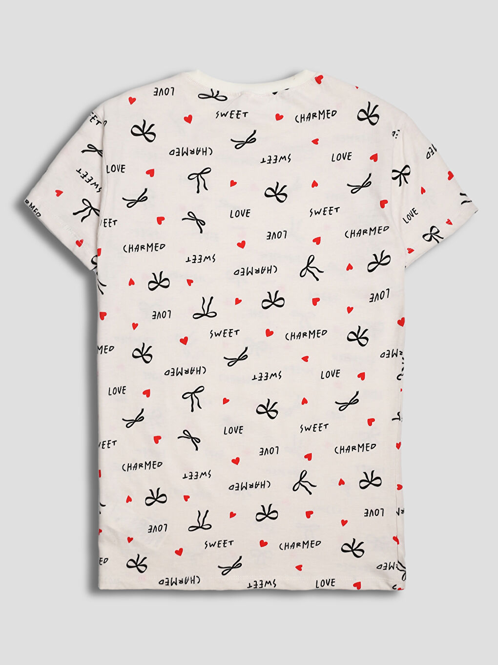 قميص نوم بياقة دائرية للبنات-1