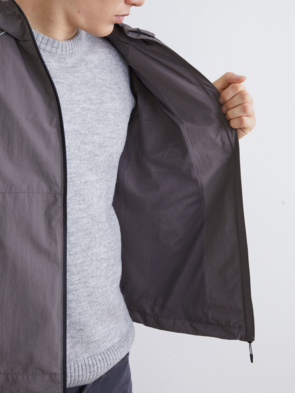 Relaxed Fit Hooded Men's Jacket-3