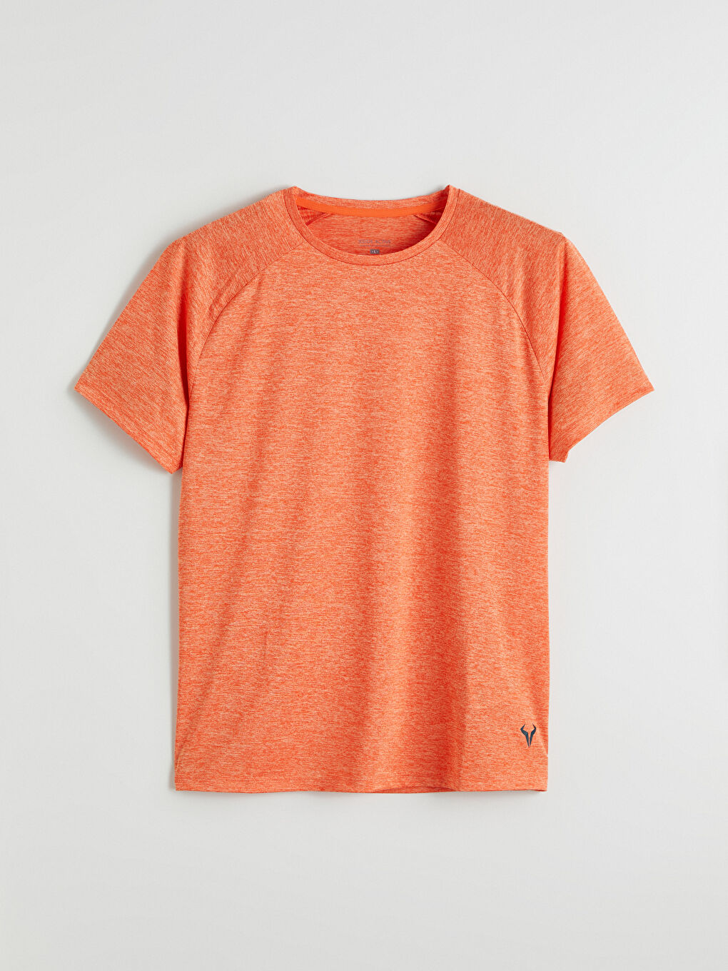 Turuncu Bisiklet Yaka Erkek Spor Tişört-4